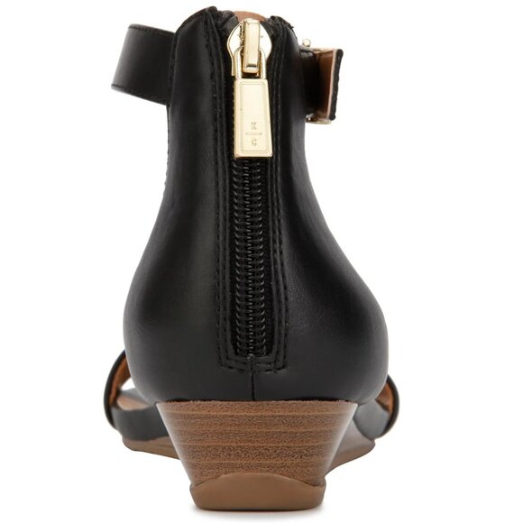 Kenneth Cole Reaction Great Viber Wedge Sandal Black 7 Wide $70 - Picture 5 of 5